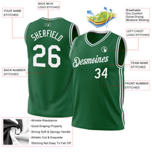 Laden Sie das Bild in den Galerie-Viewer, Custom Kelly Green White Authentic Throwback Basketball Jersey