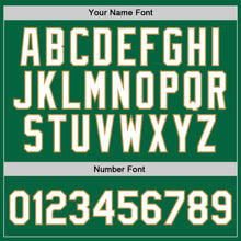 Load image into Gallery viewer, Custom Kelly Green Old Gold-Black Authentic Throwback Basketball Jersey