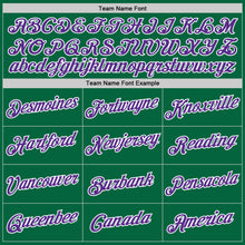 Load image into Gallery viewer, Custom Kelly Green Purple-White Authentic Throwback Basketball Jersey