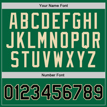 Load image into Gallery viewer, Custom Kelly Green Black-Cream Authentic Throwback Basketball Jersey