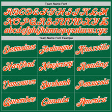 Load image into Gallery viewer, Custom Kelly Green Orange-White Authentic Throwback Basketball Jersey