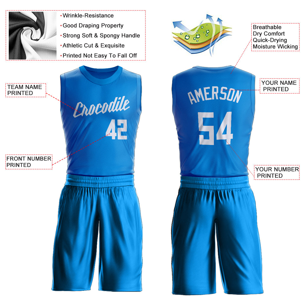 Basketball Jersey Uniform Design Color Sky Blue Personalized