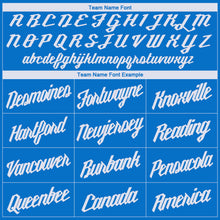 Laden Sie das Bild in den Galerie-Viewer, Custom Blue White Round Neck Suit Basketball Jersey