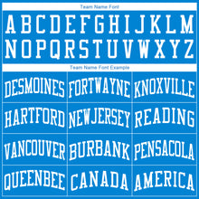 Laden Sie das Bild in den Galerie-Viewer, Custom Blue White Round Neck Suit Basketball Jersey