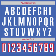 Load image into Gallery viewer, Custom Light Blue White-Red Authentic Throwback Basketball Jersey