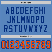 Charger l'image dans la galerie, Custom Light Blue Orange-Royal Mesh Authentic Football Jersey