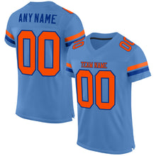Charger l'image dans la galerie, Custom Light Blue Orange-Royal Mesh Authentic Football Jersey