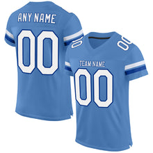Load image into Gallery viewer, Custom Light Blue White-Royal Mesh Authentic Football Jersey