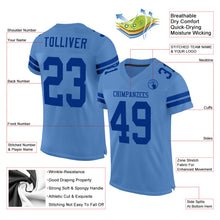 Загрузить изображение в средство просмотра галереи, Custom Light Blue Royal Mesh Authentic Football Jersey