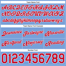 Charger l'image dans la galerie, Custom Light Blue White Pinstripe Red-White Authentic Basketball Shorts