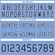 Charger l'image dans la galerie, Custom Light Blue White Pinstripe Navy-White Authentic Basketball Shorts