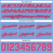 Charger l'image dans la galerie, Custom Light Blue White Pinstripe Pink-Black Authentic Basketball Shorts