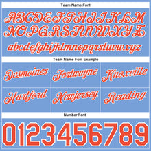 Charger l'image dans la galerie, Custom Light Blue White Pinstripe Orange-White Authentic Basketball Shorts