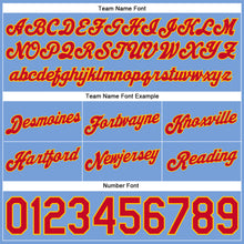 Load image into Gallery viewer, Custom Light Blue White Pinstripe Red-Gold Authentic Basketball Shorts