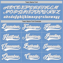 Load image into Gallery viewer, Custom Light Blue White-Gray Hockey Jersey