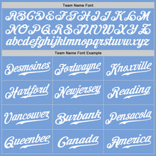 Загрузить изображение в средство просмотра галереи, Custom Light Blue White Pinstripe White Authentic Baseball Jersey