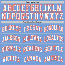 Load image into Gallery viewer, Custom Light Blue White-Orange Authentic Throwback Basketball Jersey