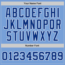 Load image into Gallery viewer, Custom Light Blue Royal-White Authentic Throwback Basketball Jersey