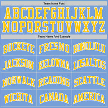 Загрузить изображение в средство просмотра галереи, Custom Light Blue Gold-White Authentic Throwback Basketball Jersey