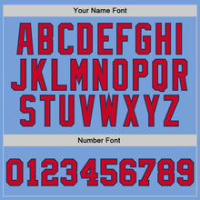 Charger l'image dans la galerie, Custom Light Blue Red-Navy Authentic Throwback Basketball Jersey