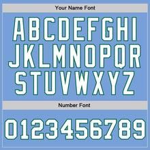 Charger l'image dans la galerie, Custom Light Blue White-Kelly Green Authentic Throwback Basketball Jersey