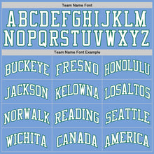 Charger l'image dans la galerie, Custom Light Blue White-Kelly Green Authentic Throwback Basketball Jersey