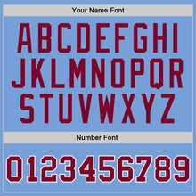 Laden Sie das Bild in den Galerie-Viewer, Custom Light Blue Maroon-White Authentic Throwback Basketball Jersey