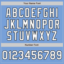 Load image into Gallery viewer, Custom Light Blue White-Black Authentic Baseball Jersey