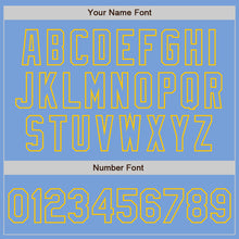 Load image into Gallery viewer, Custom Light Blue Light Blue-Gold Authentic Baseball Jersey