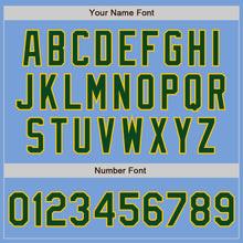 Load image into Gallery viewer, Custom Light Blue Green-Gold Authentic Baseball Jersey