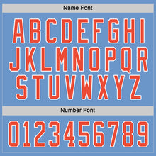 Загрузить изображение в средство просмотра галереи, Custom Light Blue Orange-White Hockey Jersey