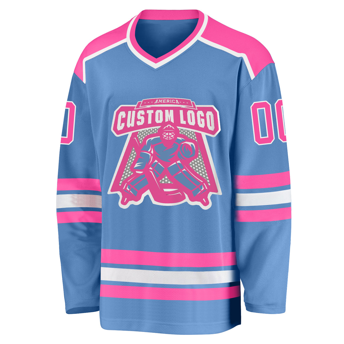 Cheap Custom Black Pink-Light Blue Hockey Jersey Free Shipping –  CustomJerseysPro