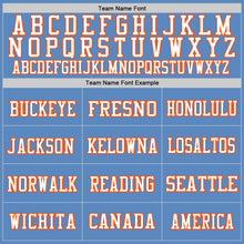 Charger l'image dans la galerie, Custom Light Blue Orange-White Mesh Authentic Football Jersey