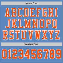 Charger l'image dans la galerie, Custom Light Blue Orange-White Mesh Authentic Football Jersey