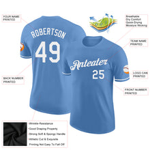 Load image into Gallery viewer, Custom Light Blue White Performance T-Shirt