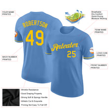 Load image into Gallery viewer, Custom Light Blue Gold Performance T-Shirt