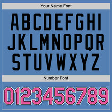 Load image into Gallery viewer, Custom Light Blue Pink-Black Performance T-Shirt