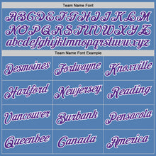 Load image into Gallery viewer, Custom Light Blue Purple-White Performance T-Shirt