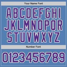 Load image into Gallery viewer, Custom Light Blue Purple-White Performance T-Shirt