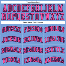 Load image into Gallery viewer, Custom Light Blue Purple Black-Pink Authentic Throwback Basketball Jersey