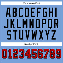 Load image into Gallery viewer, Custom Light Blue Red-Black Authentic Throwback Basketball Jersey