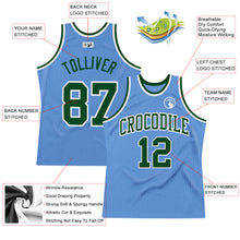 Laden Sie das Bild in den Galerie-Viewer, Custom Light Blue Green-White Authentic Throwback Basketball Jersey