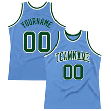 Laden Sie das Bild in den Galerie-Viewer, Custom Light Blue Green-White Authentic Throwback Basketball Jersey