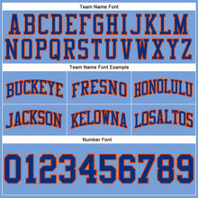 Загрузить изображение в средство просмотра галереи, Custom Light Blue Royal-Orange Authentic Throwback Basketball Shorts