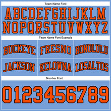 Загрузить изображение в средство просмотра галереи, Custom Light Blue Orange-Black Authentic Throwback Basketball Shorts