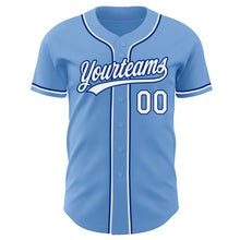 Load image into Gallery viewer, Custom Light Blue White-Royal Authentic Baseball Jersey