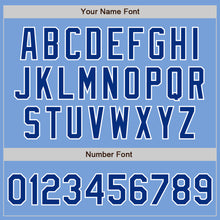 Load image into Gallery viewer, Custom Light Blue Royal-White Authentic Baseball Jersey