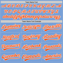 Load image into Gallery viewer, Custom Light Blue Orange-White Authentic Baseball Jersey