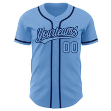 Загрузить изображение в средство просмотра галереи, Custom Light Blue Light Blue-Navy Authentic Baseball Jersey