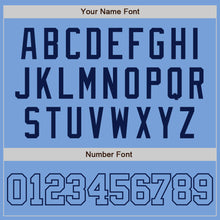 Загрузить изображение в средство просмотра галереи, Custom Light Blue Light Blue-Navy Authentic Baseball Jersey